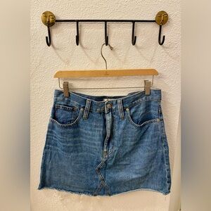 Madewell Rigid Denim A Line Skirt